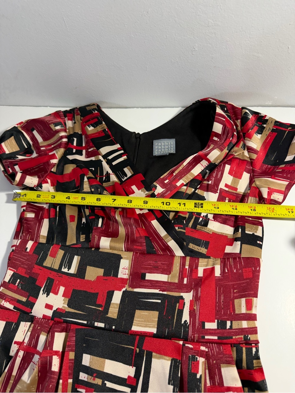 Rabbit Rabbit Rabbit Designs Geometric Wrap Dress Size 4 - Picture 7 of 11